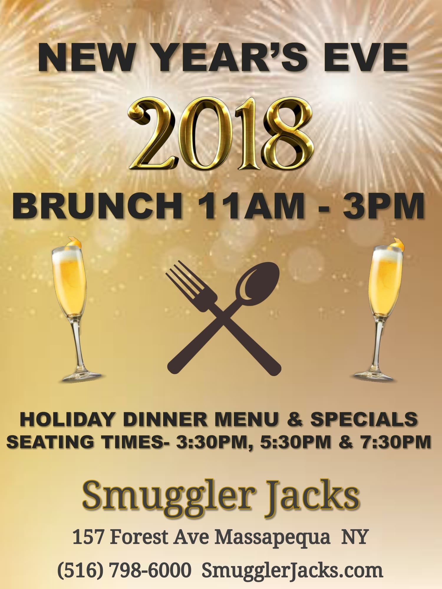 New Years eve Brunch-DINNER Flyer - Smugglers-1 - Smuggler Jacks