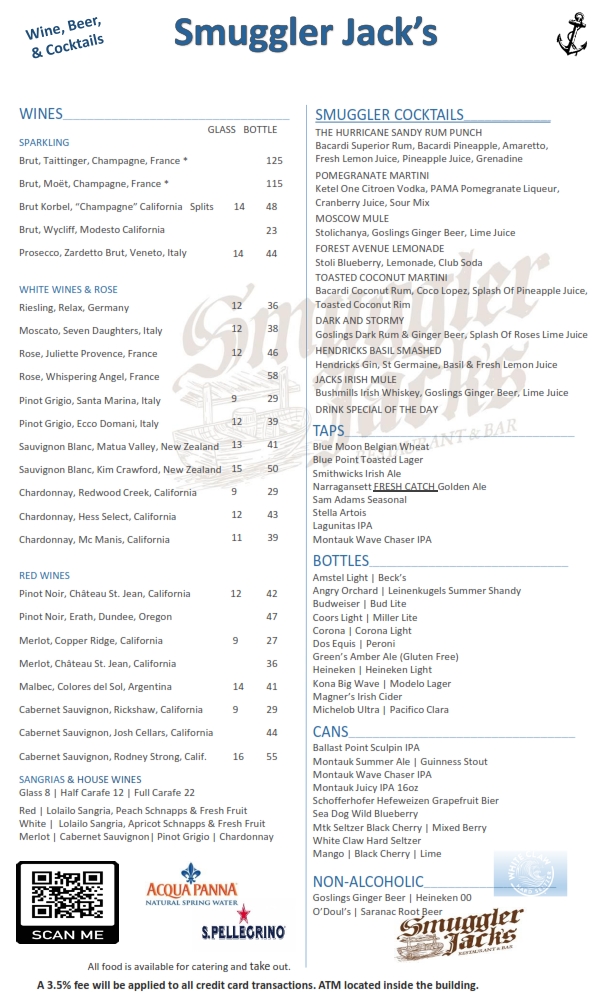 Lunch Menu Smuggler Jack's